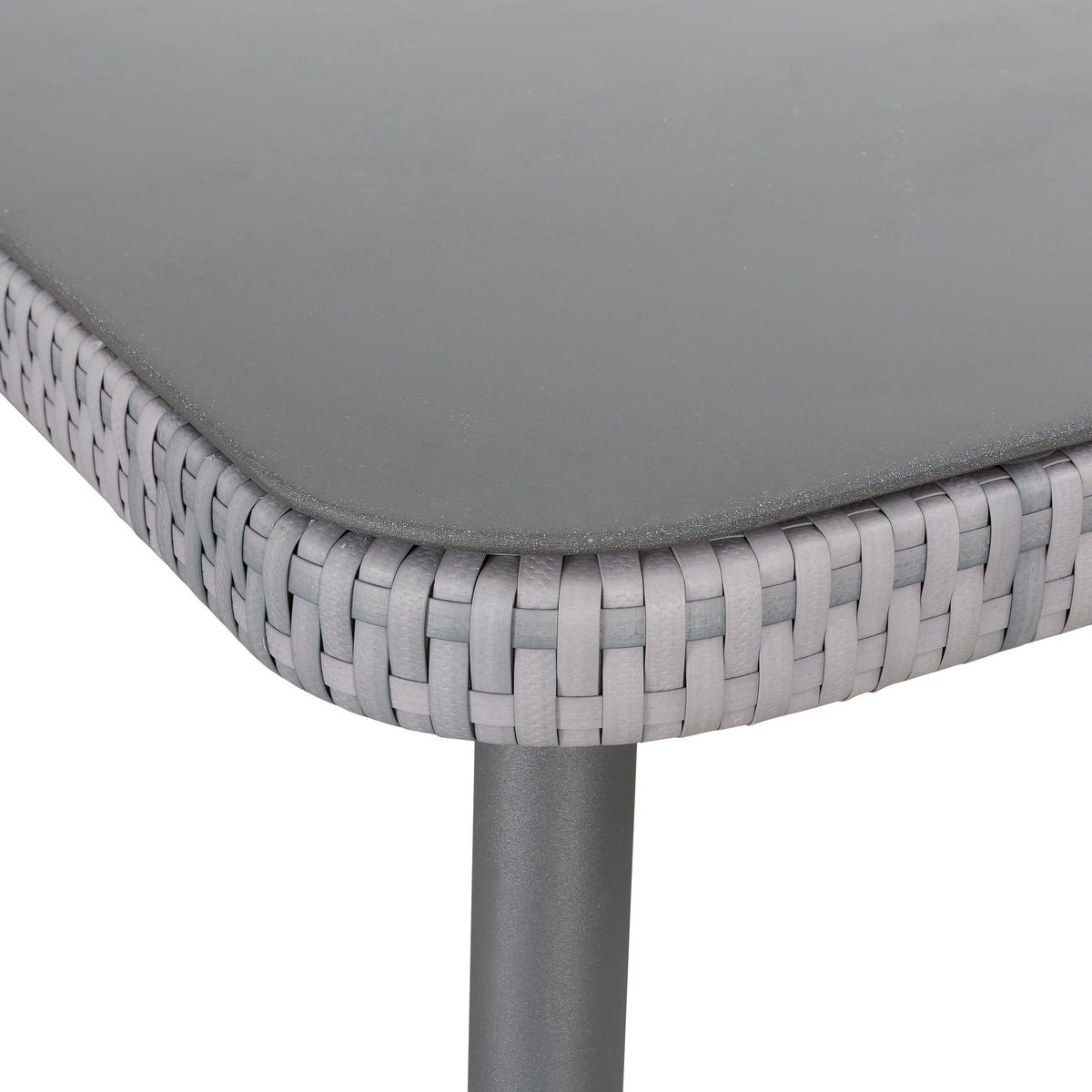 DINING-LOUNGESET 5-teilig  - Grau, MODERN, Glas/Kunststoff (224/220cm) - Ambia Garden