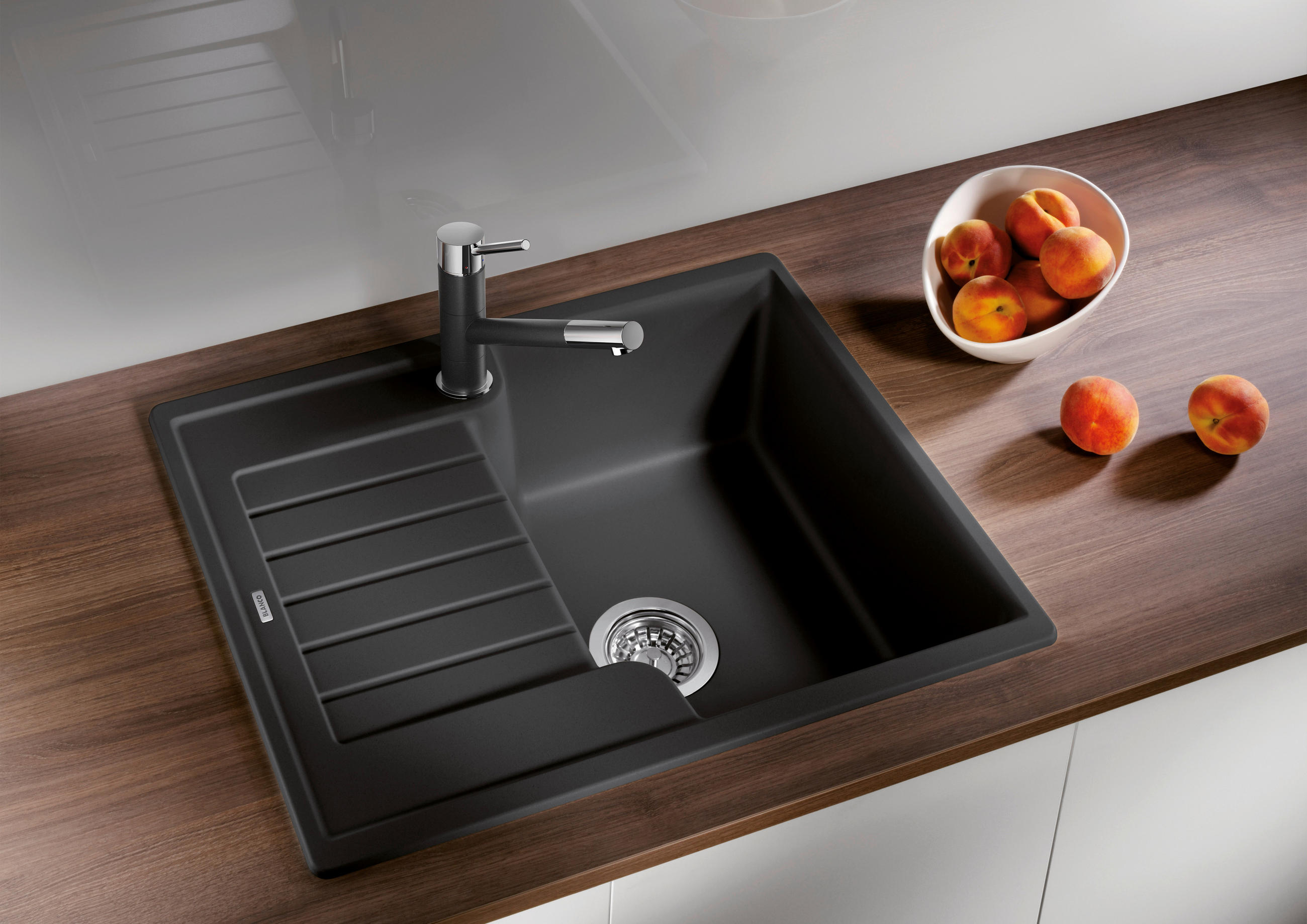 SPÜLE 526006  - Schwarz, Basics, Stein (61,5/19,0/50,0cm) - Blanco