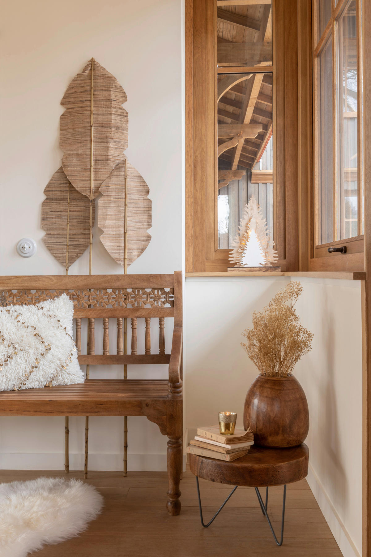 DEKOVASE  - Braun, Basics, Holz (24,5/24,5/26cm) - Ambia Home