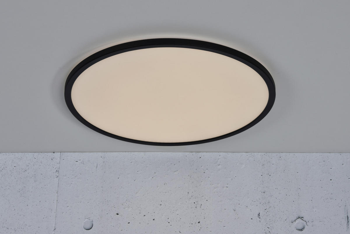 LED-DECKENLEUCHTE 60/3,2 cm   - Schwarz, KONVENTIONELL, Kunststoff (60/3,2cm) - Nordlux