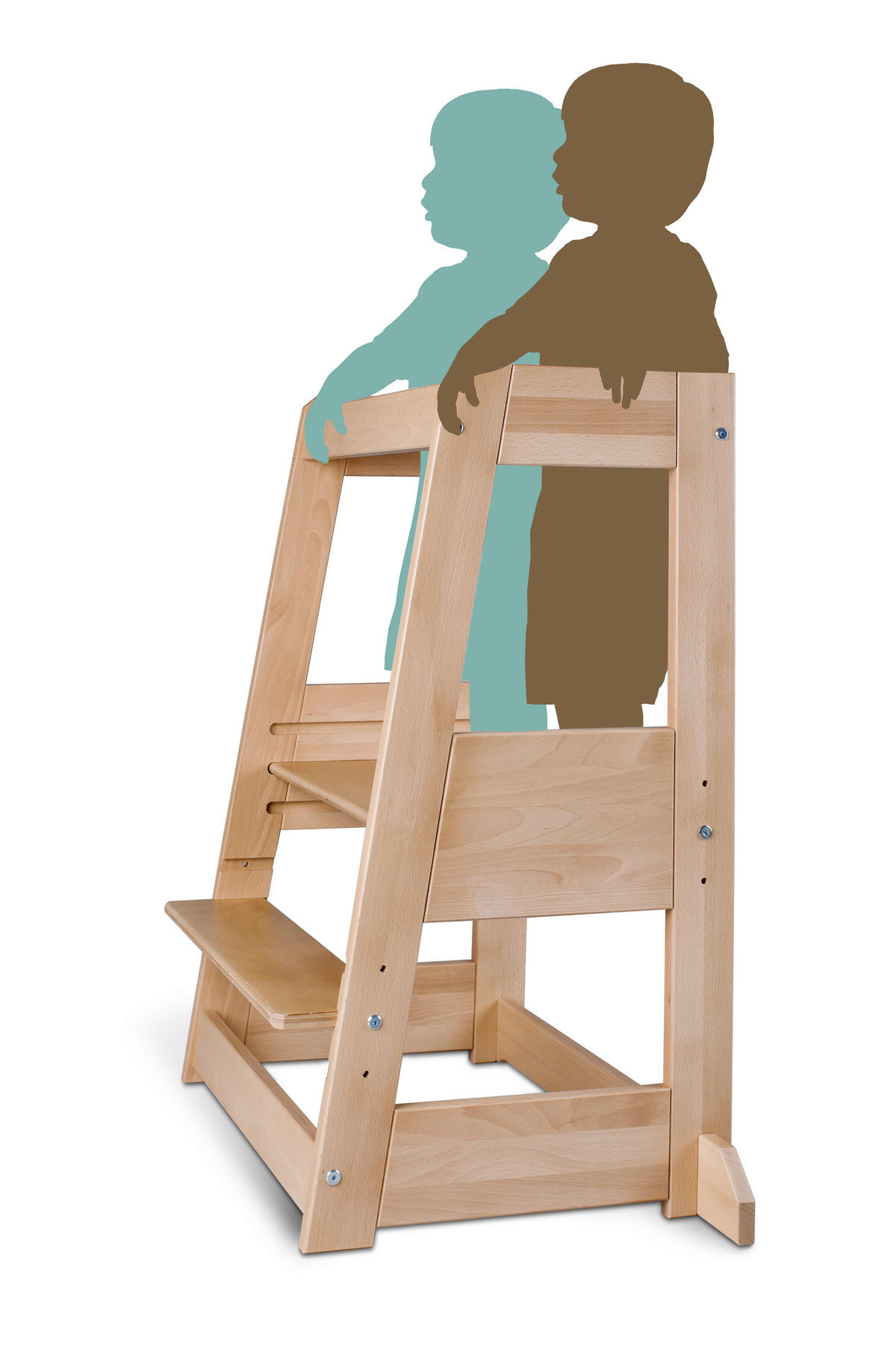 LERNTURM Felix  - Buchefarben, Basics, Holz (54/91/45cm) - tiSsi