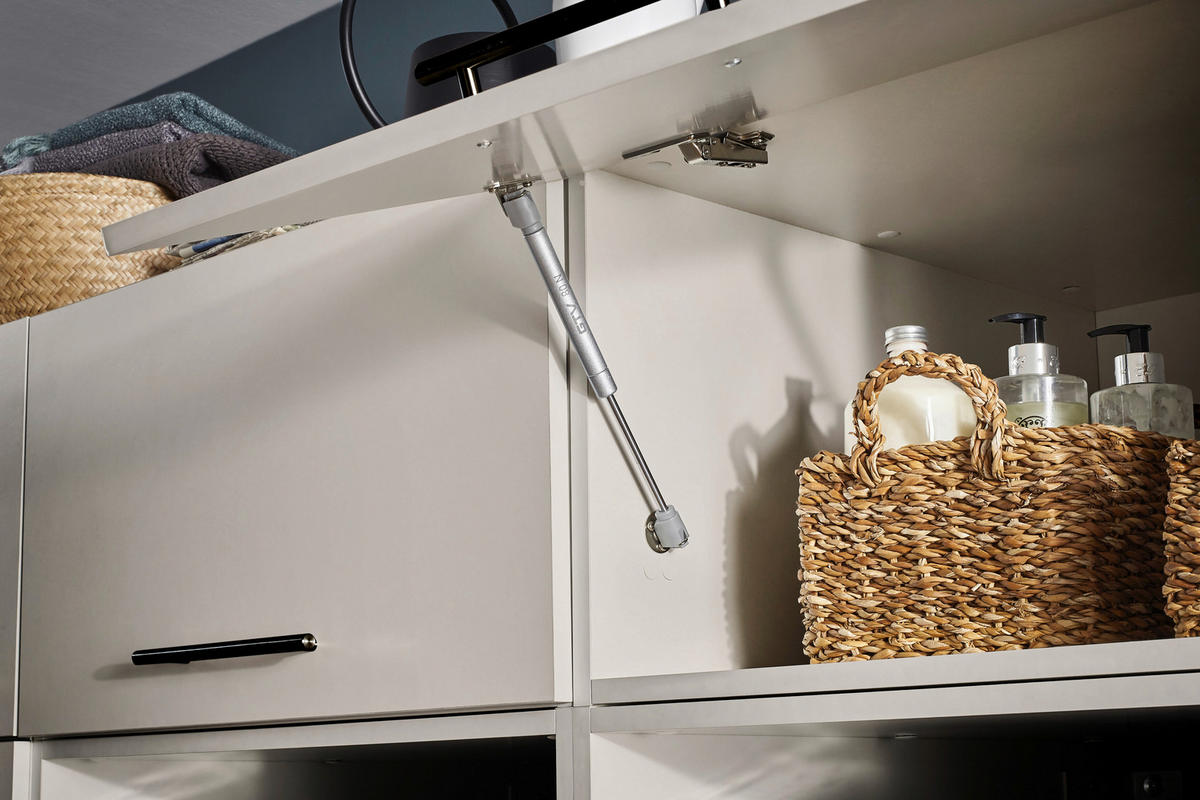 AUFSATZSCHRANK 67,5/38/67,5 cm  - Kaschmir/Schwarz, Design, Holzwerkstoff/Metall (67,5/38/67,5cm)