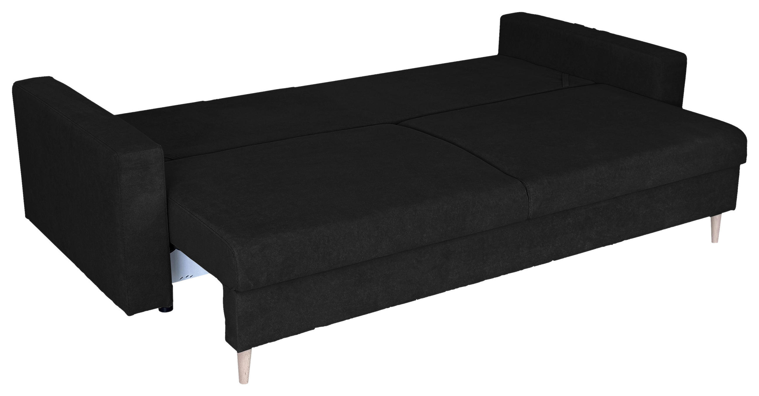 Thumbnail - Mid.you Schlafsofa, Schwarz, Textil, 3-Sitzer, Füllung: Polyurethan (PUR),Polyurethan (Pur), 220x96x98 cm, Made in EU, L...