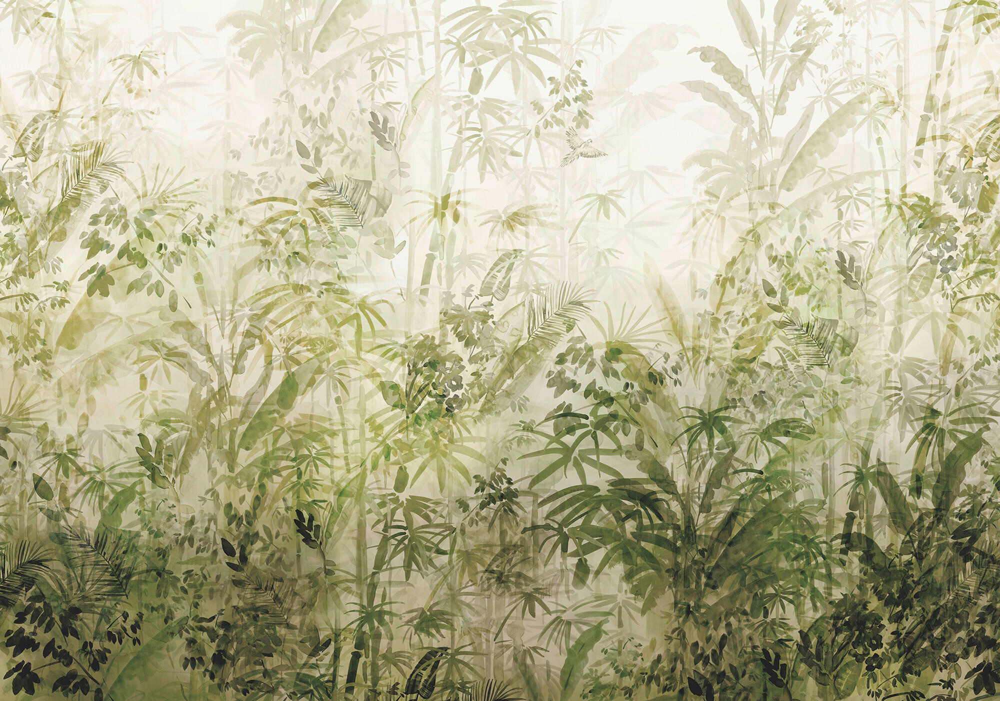 Xora Fototapete Grün, Weiß 400x280 cm