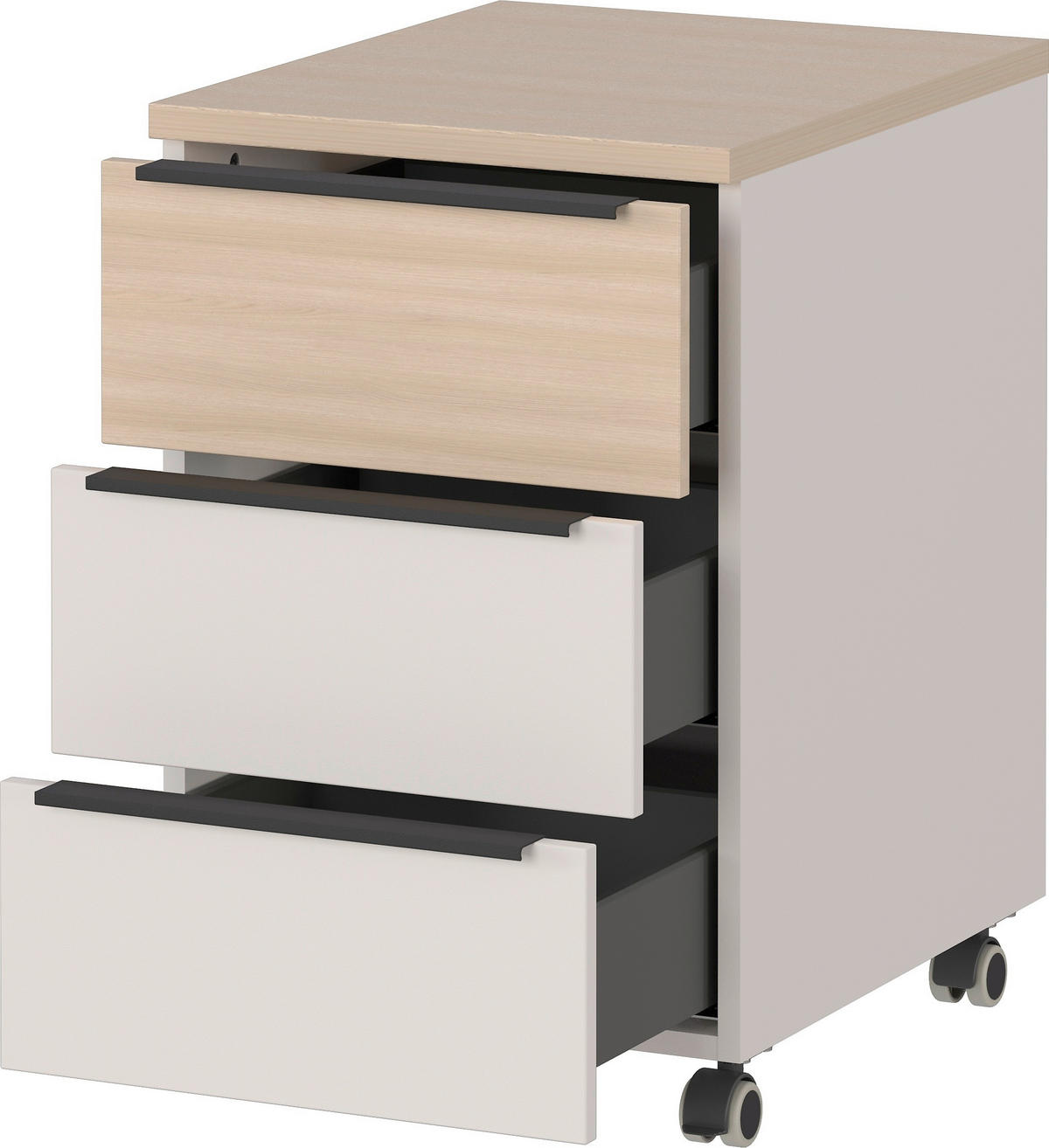 ROLLCONTAINER 40/63/50 cm  - Kaschmir/Eichefarben, Design, Holzwerkstoff/Kunststoff (40/63/50cm) - Germania
