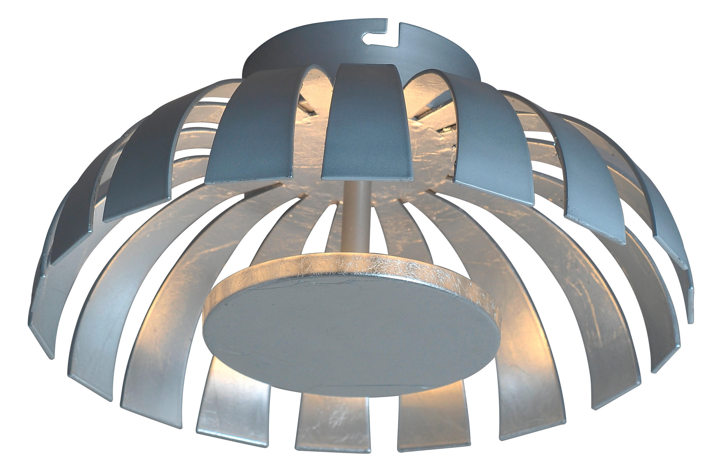 LED-DECKENLEUCHTE Flare 26/12,5 cm   - Nickelfarben, Design, Metall (26/12,5cm)