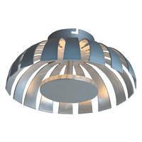 LED-DECKENLEUCHTE Flare 26/12,5 cm   - Nickelfarben, Design, Metall (26/12,5cm)