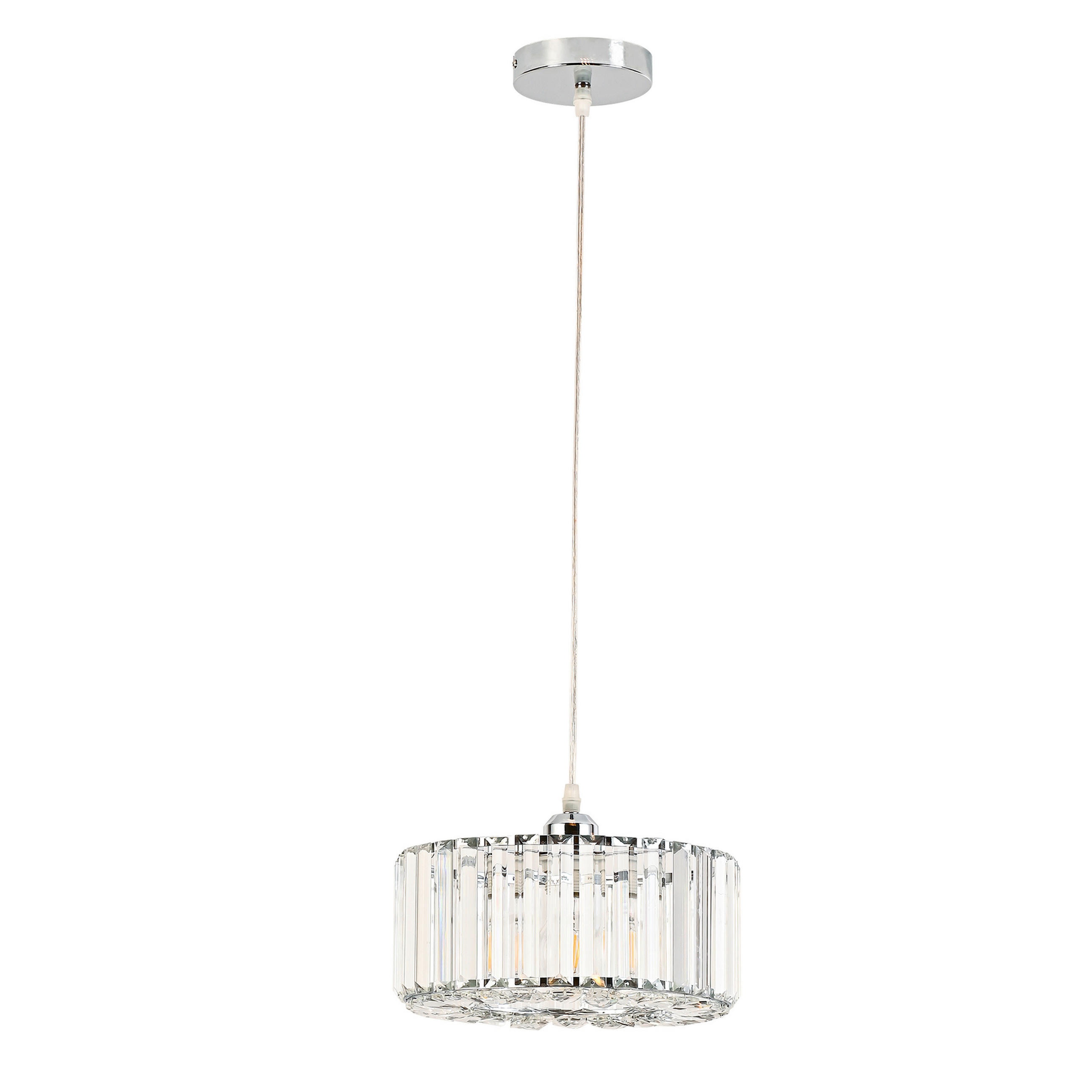 HÄNGELEUCHTE  - Chromfarben, Design, Glas (120/27.5/27.5cm)