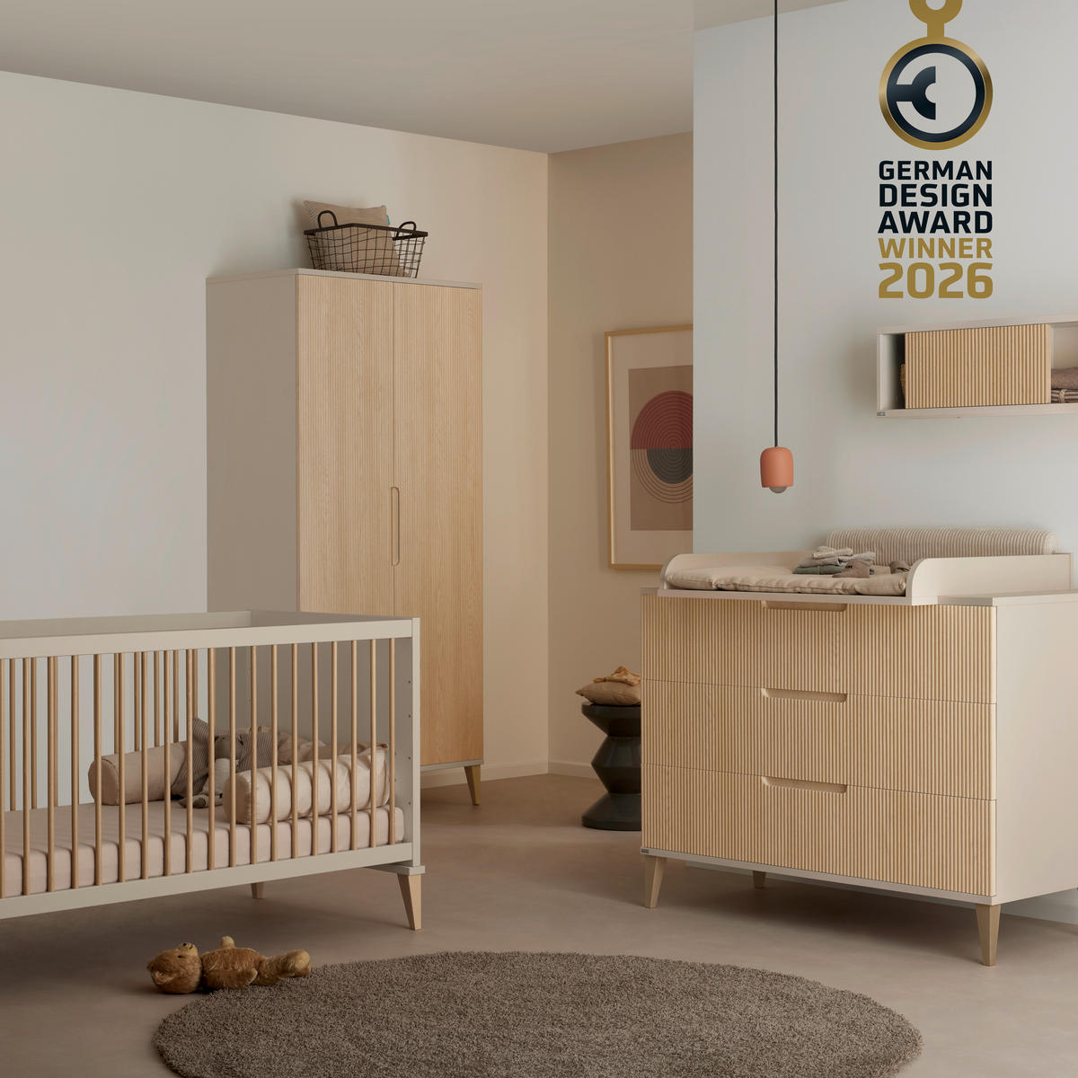 NASTAVAK ZA PREVIJANJE  Jonte  - bež, Basics, drvni materijal (124/13/79cm) - Paidi