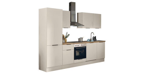 KÜCHENBLOCK in Kaschmir - Kaschmir/Schwarz, Basics, Holzwerkstoff/Metall (280/211/60cm) - Xora