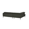ECKSOFA in Chenille Graubraun 205/280 cm - Graubraun/Schwarz, Design, Textil/Metall (205/280cm) - Xora