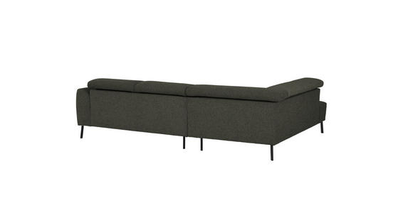 ECKSOFA in Chenille Graubraun 205/280 cm - Graubraun/Schwarz, Design, Textil/Metall (205/280cm) - Xora