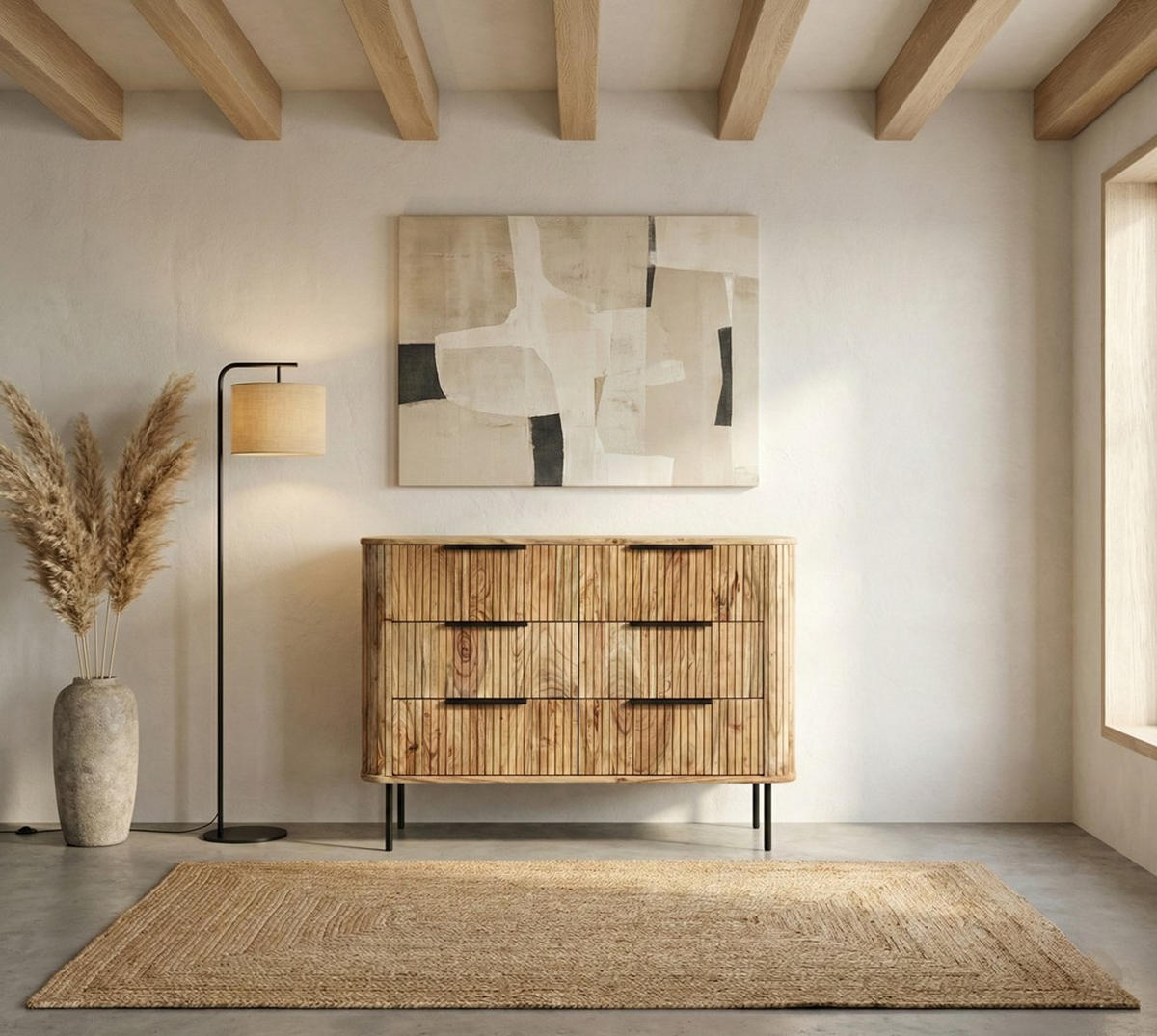 KOMMODE  in 103/80/45 cm  - Grau, KONVENTIONELL, Holz/Metall (103/80/45cm) - Livetastic