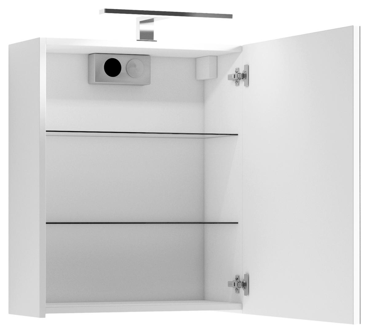 SPIEGELSCHRANK 50/60/20 cm  - Weiß, MODERN, Glas/Holzwerkstoff (50/60/20cm) - MID.YOU