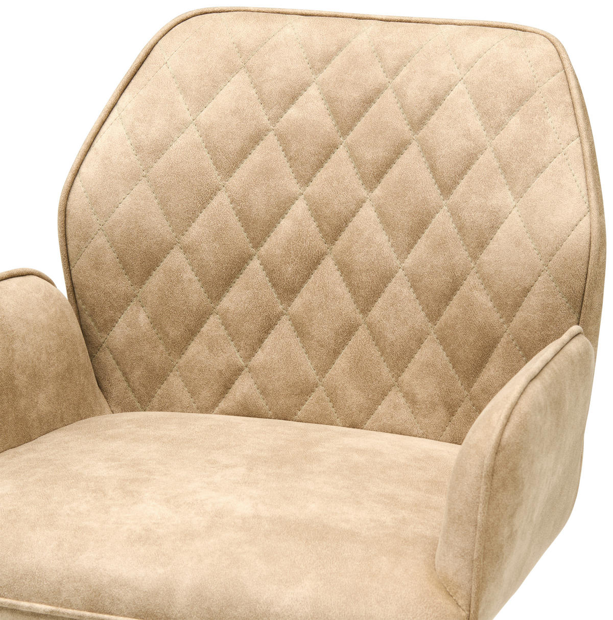BARHOCKER Webstoff Schwarz, Beige Eisen  - Beige/Schwarz, KONVENTIONELL, Textil/Metall (51/90-111/52cm) - MID.YOU