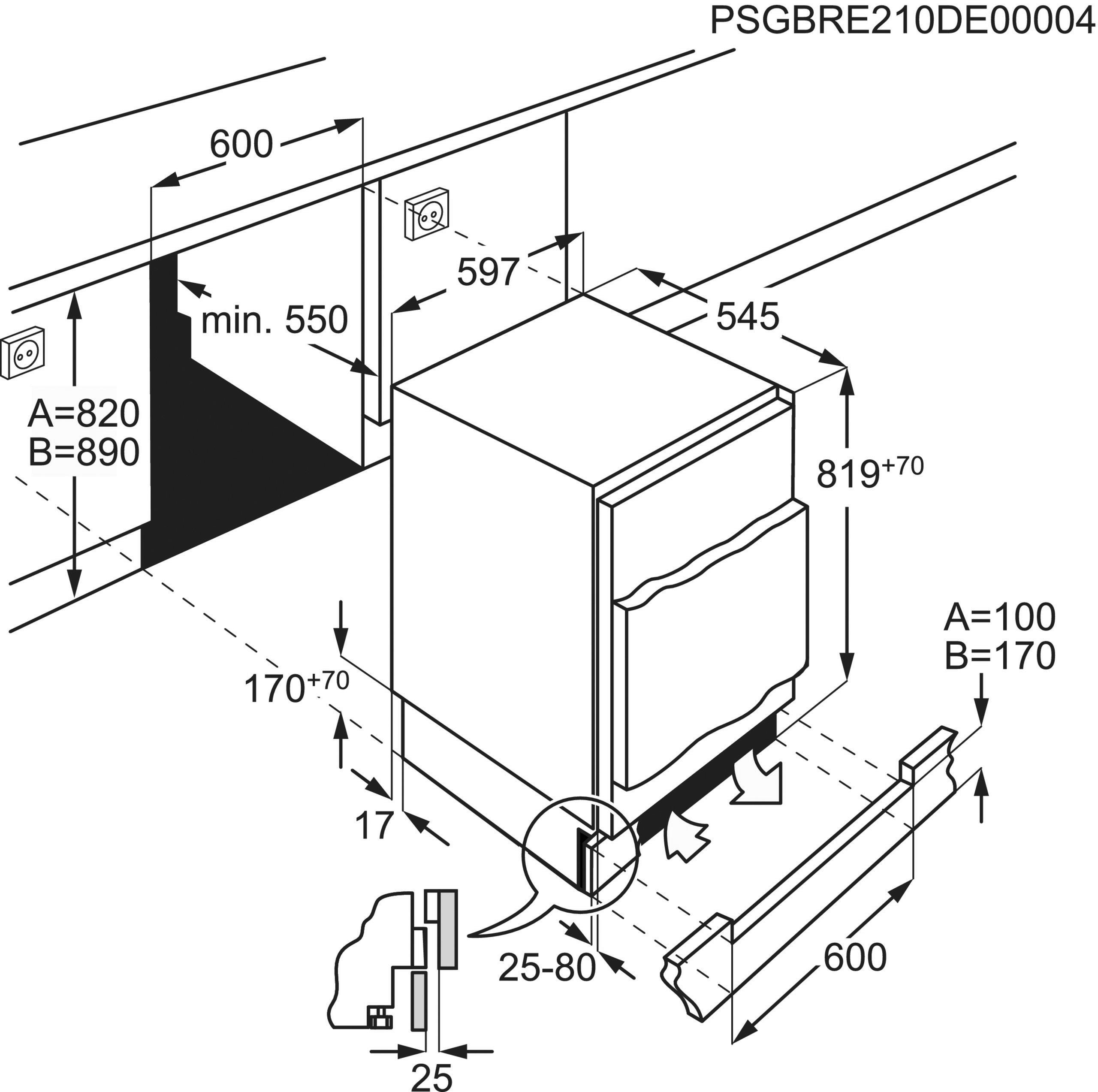 Thumbnail - Electrolux Kühlschrank, Weiß, Metall, Kunststoff, 1 Schubladen, E, 59.6x81.9x54.7 cm, elektronische Temperaturregelung, ...