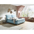 BOXSPRINGBETT 160/200 cm  in Blau  - Blau/Edelstahlfarben, KONVENTIONELL, Textil (160/200cm) - Dieter Knoll
