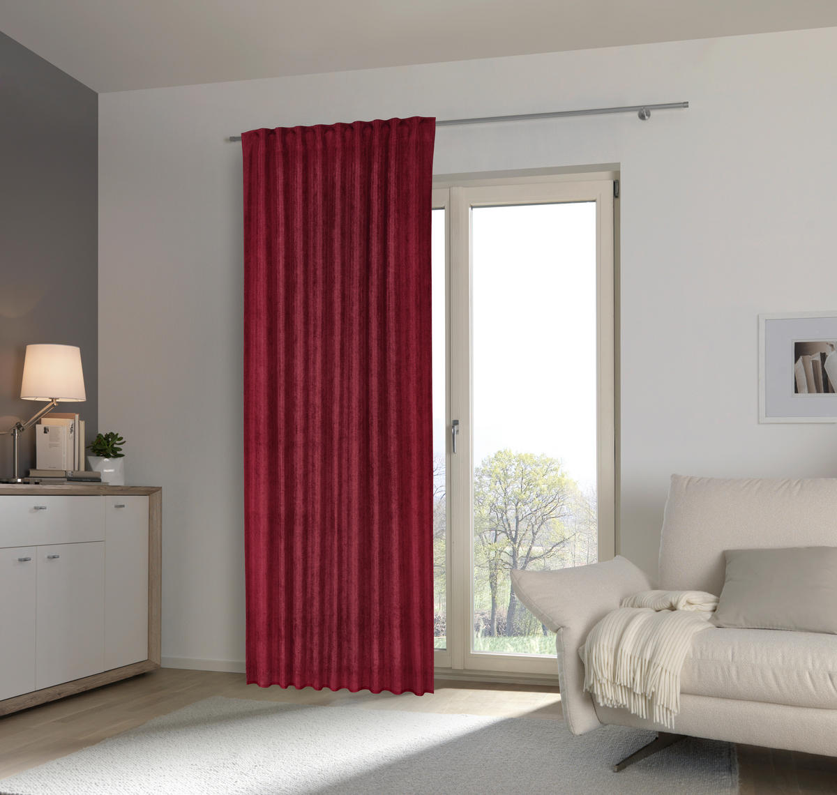 FERTIGVORHANG blickdicht  - Bordeaux, KONVENTIONELL, Textil (140/245cm) - Esposa