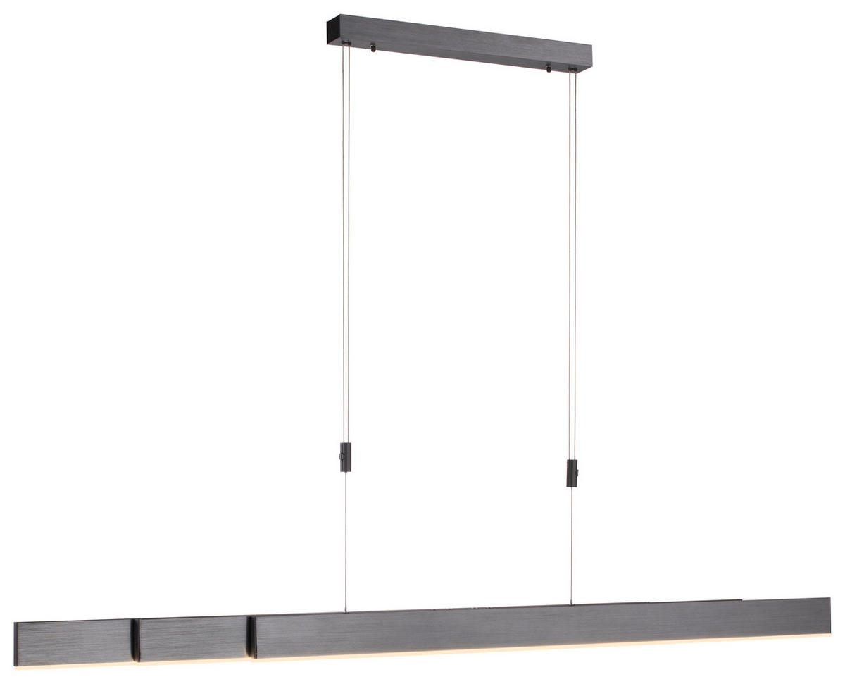 ZÁVĚSNÉ LED SVÍTIDLO, 120-200/5,5/110-200 cm  - šedá/antracitová, Lifestyle, kov/plast (120-200/5,5/110-200cm)