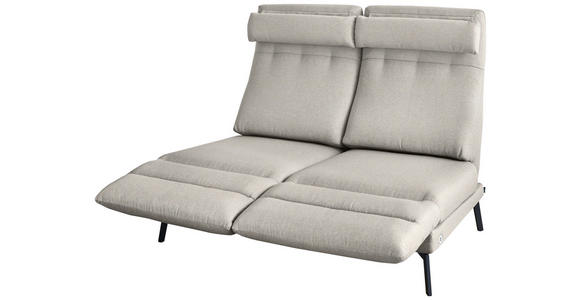 2-SITZER-SOFA in Flachgewebe Beige  - Beige/Schwarz, Design, Textil/Metall (178-226/83-113/96-177cm) - Dieter Knoll