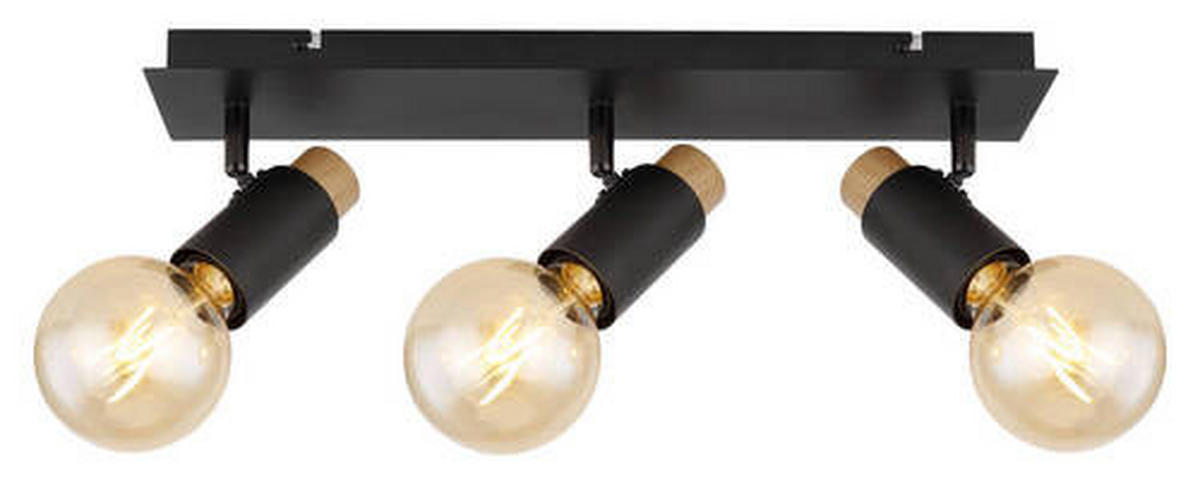 SPOTLIGHT Matti 48,5/8/14,5 cm   - svart/mörkbrun, Design, metall/trä (48,5/8/14,5cm) - Globo