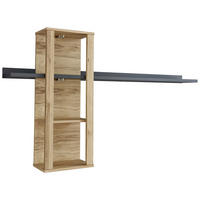 WANDREGAL Asteiche furniert, massiv Grau, Eichefarben  - Eichefarben/Grau, Design, Holz/Holzwerkstoff (180/104/25cm) - Modante