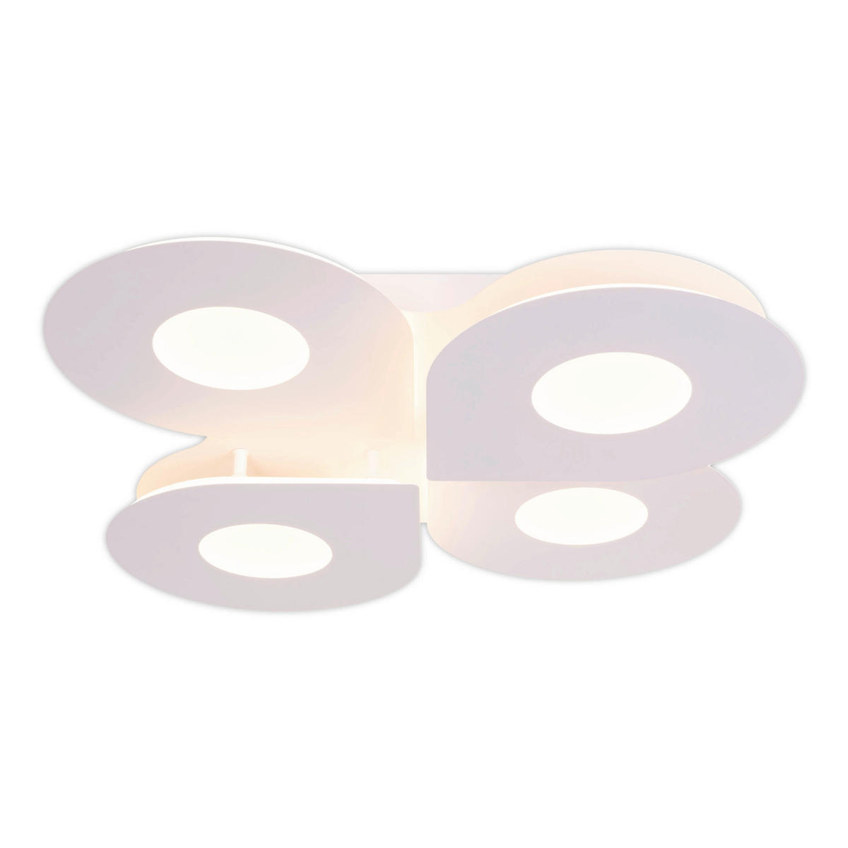 LED-DECKENLEUCHTE SMILLA 50/50/7.5 cm   - Weiß, Design, Kunststoff/Metall (50/50/7.5cm) - Näve