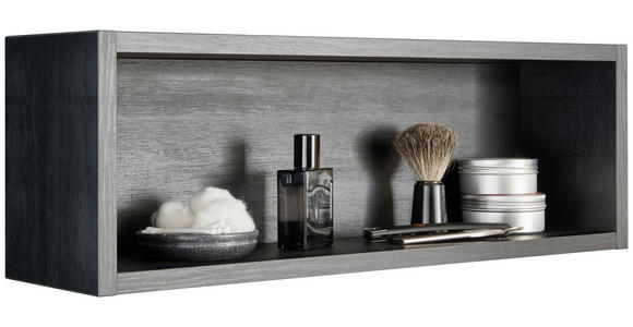 BADEZIMMERREGAL 60/20/15 cm  - Schwarz, Holzwerkstoff (60/20/15cm) - Novel