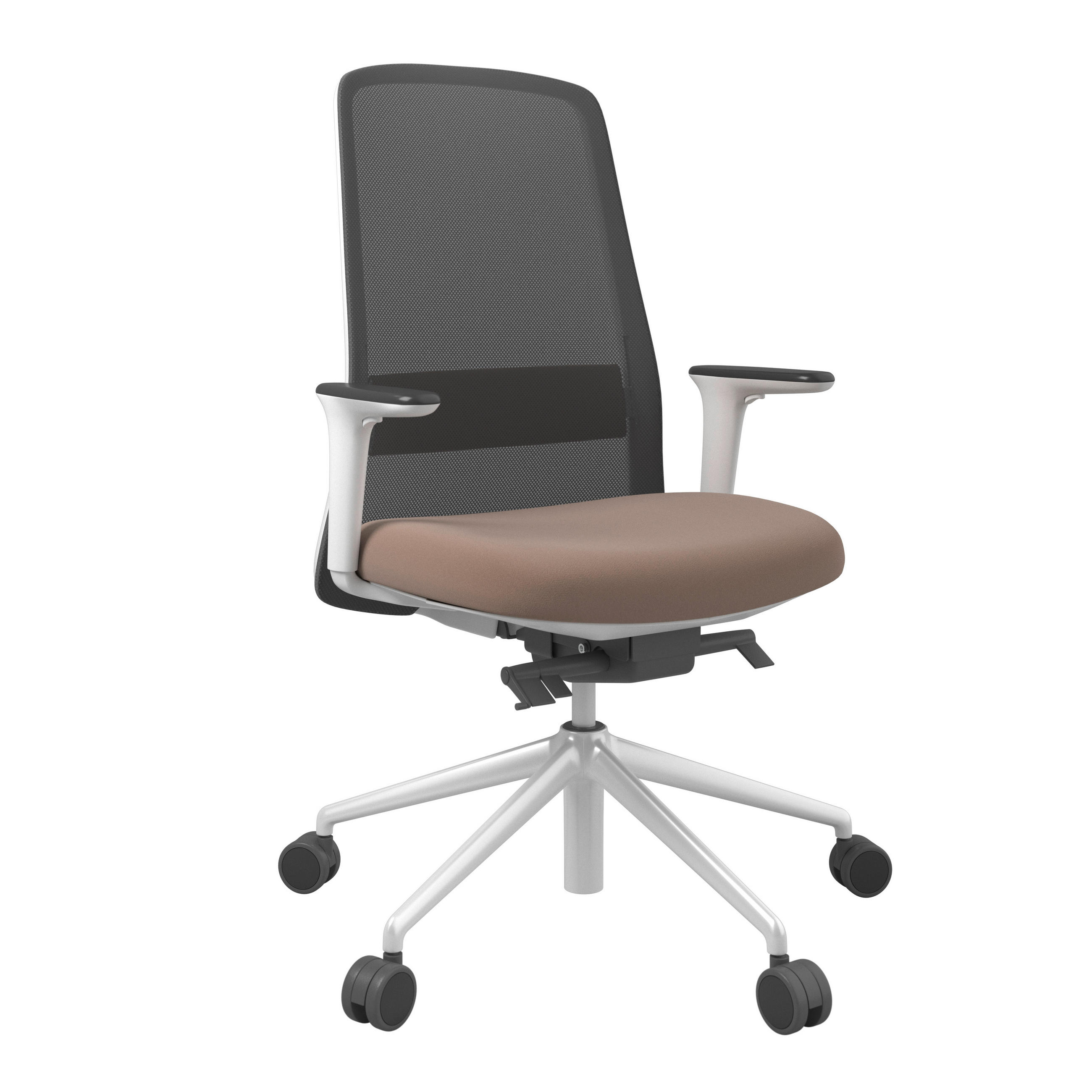XXXLutz Drehstuhl Braun, Schwarz, 70x103-115x70 cm