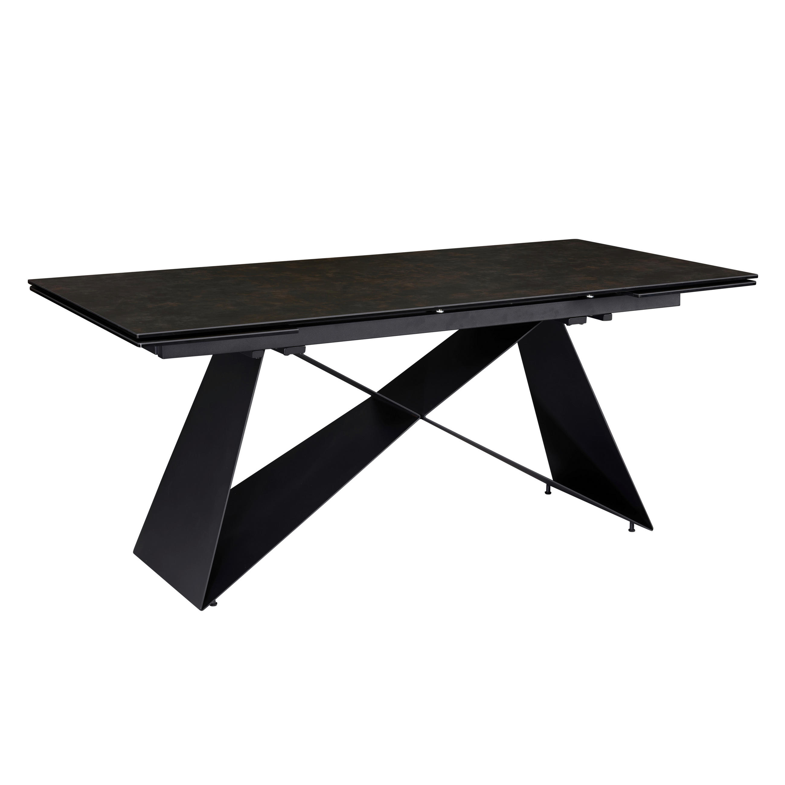 ESSTISCH in Keramik 180/95/78 cm  - Schwarz, Design, Keramik/Metall (180/95/78cm) - MID.YOU