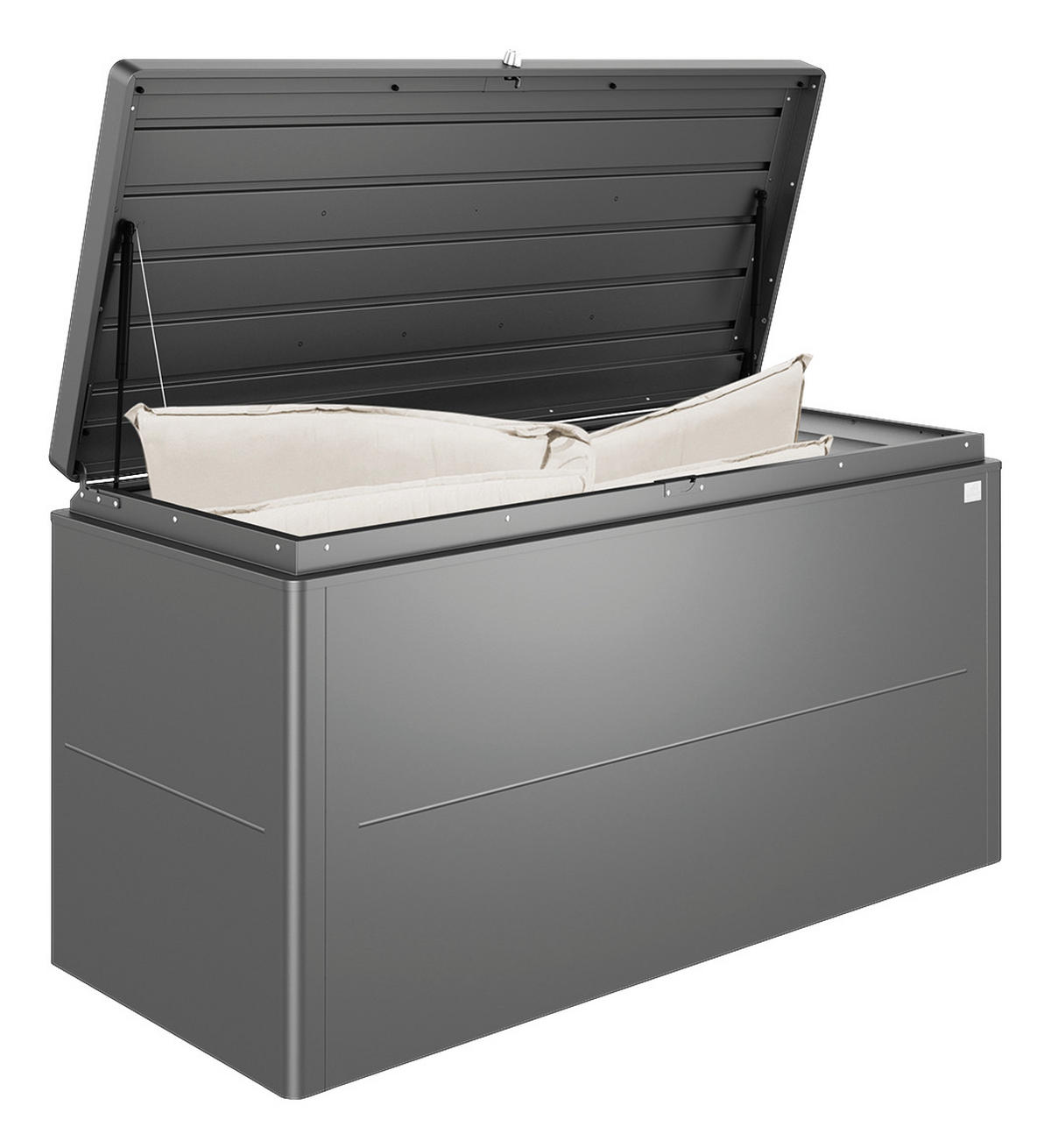 KISSENBOX - Dunkelgrau, Design, Metall (160/83,5/70cm) - Biohort