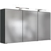 SPIEGELSCHRANK 120/66/20 cm  - Chromfarben/Grau, Design, Glas/Holzwerkstoff (120/66/20cm) - Held