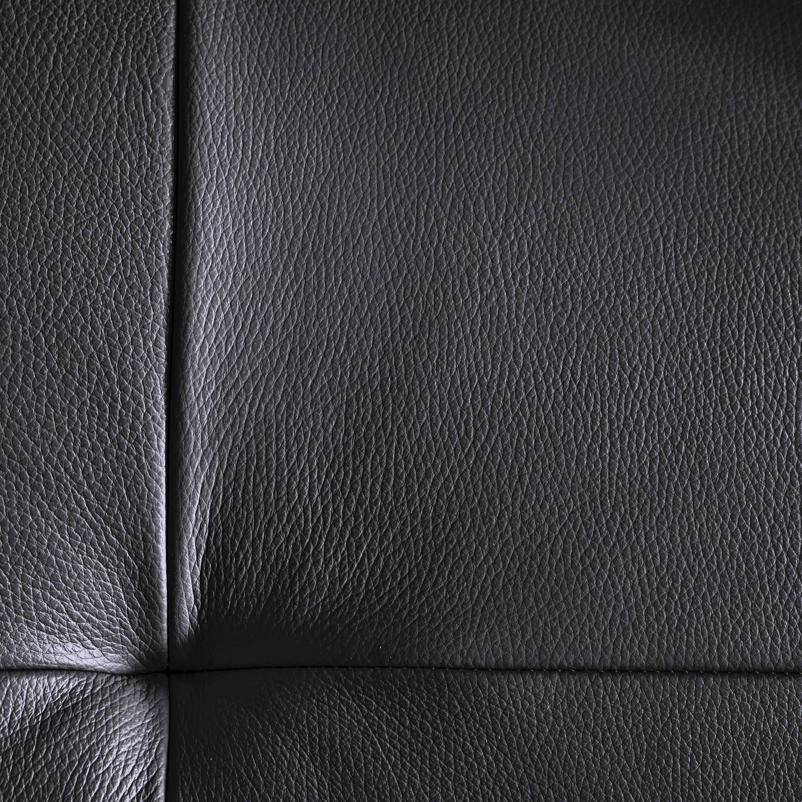 Thumbnail - Celina Home Ecksofa, Schwarz, Leder, Echtleder, Rindleder, 3-Sitzer, Ottomane rechts, L-Form, 246x175 cm, Made in Europe...