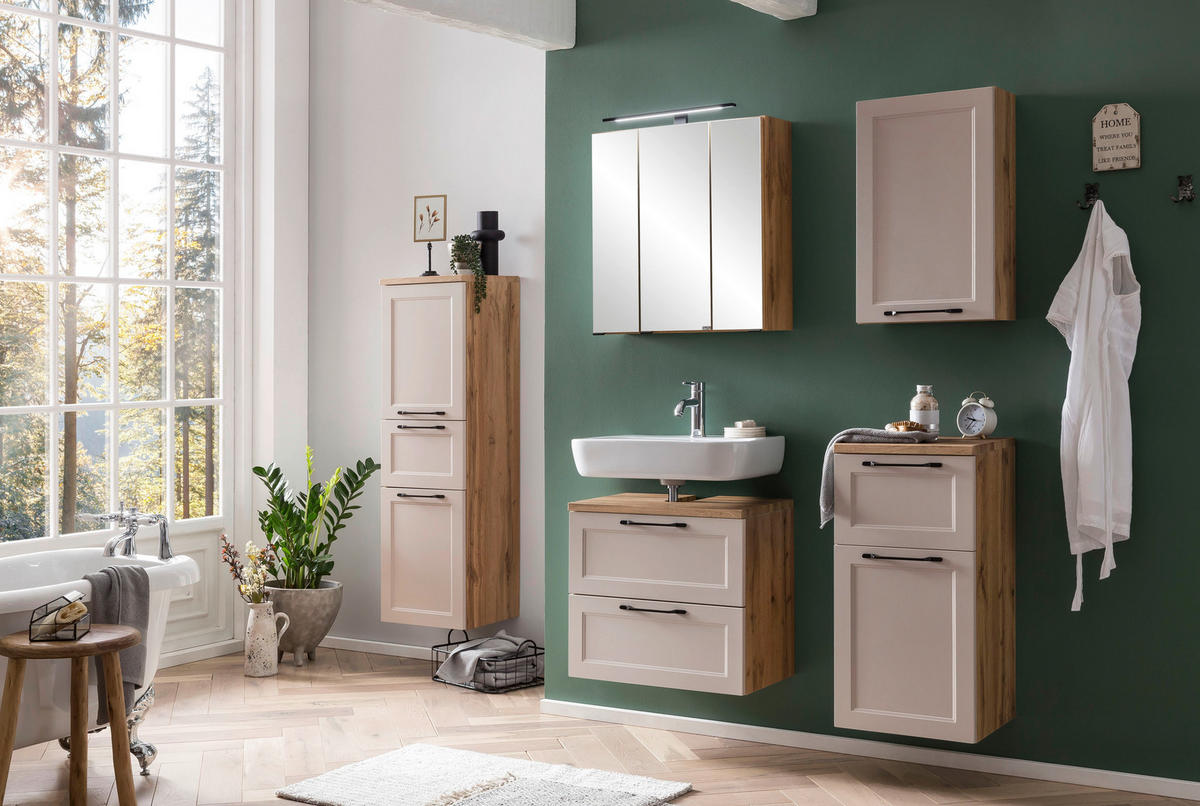 UNTERSCHRANK 40/79/35 cm   - Kaschmir/Eiche Wotan, ROMANTIK / LANDHAUS, Holzwerkstoff/Kunststoff (40/79/35cm) - Xora