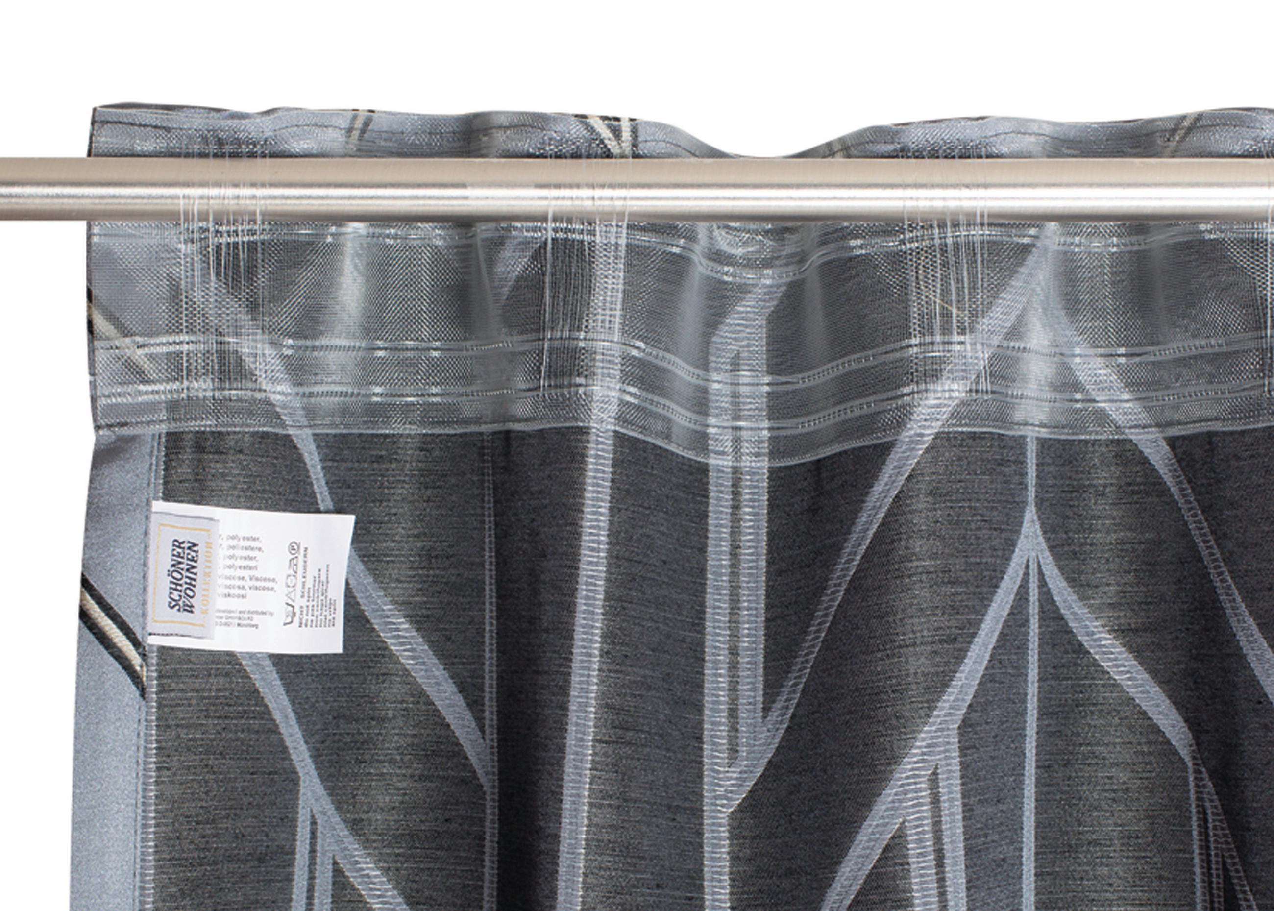 FERTIGVORHANG Elian blickdicht 130/250 cm   - Anthrazit/Grau, Basics, Textil (130/250cm) - Schöner Wohnen