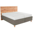 POLSTERBETT Matratze, Lattenrost, Bettkasten Braun, Buchefarben 200/200 cm  - Buchefarben/Weiß, Design, Holz/Textil (200/200cm) - Valnatura