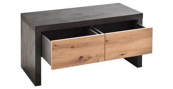 GARDEROBE 5-teilig in 261/201/38 cm - Eichefarben/Dunkelgrau, Design, Holzwerkstoff (261/201/38cm) - Voleo