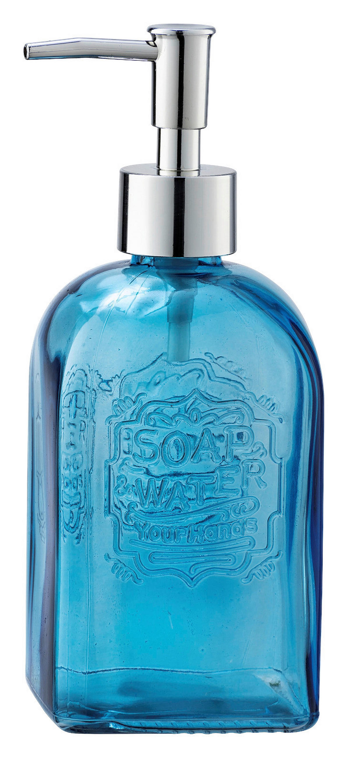 DÁVKOVAČ MYDLA modrá - modrá, Basics, sklo (8/19/8cm)