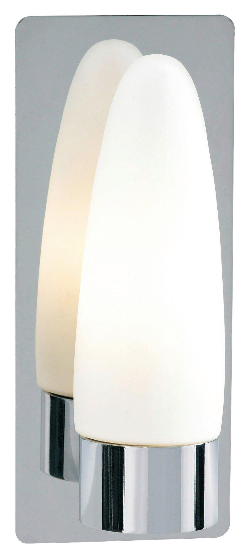 LED-WANDLEUCHTE BUFFY 9/21.5/11 cm   - Chromfarben/Weiß, Basics (9/21.5/11cm) - Markslöjd