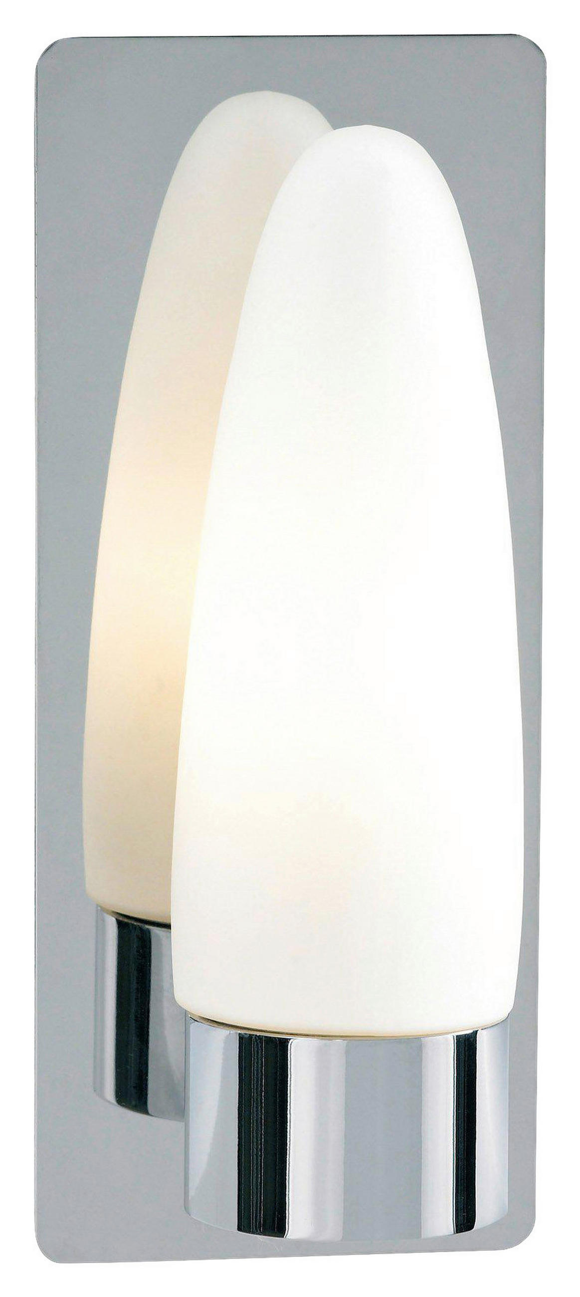 LED-WANDLEUCHTE BUFFY 9/21.5/11 cm   - Chromfarben/Weiß, Basics (9/21.5/11cm) - Markslöjd