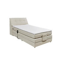 BOXSPRINGBETT 120/200 cm  in Creme  - Silberfarben/Creme, Design, Kunststoff/Textil (120/200cm) - Esposa