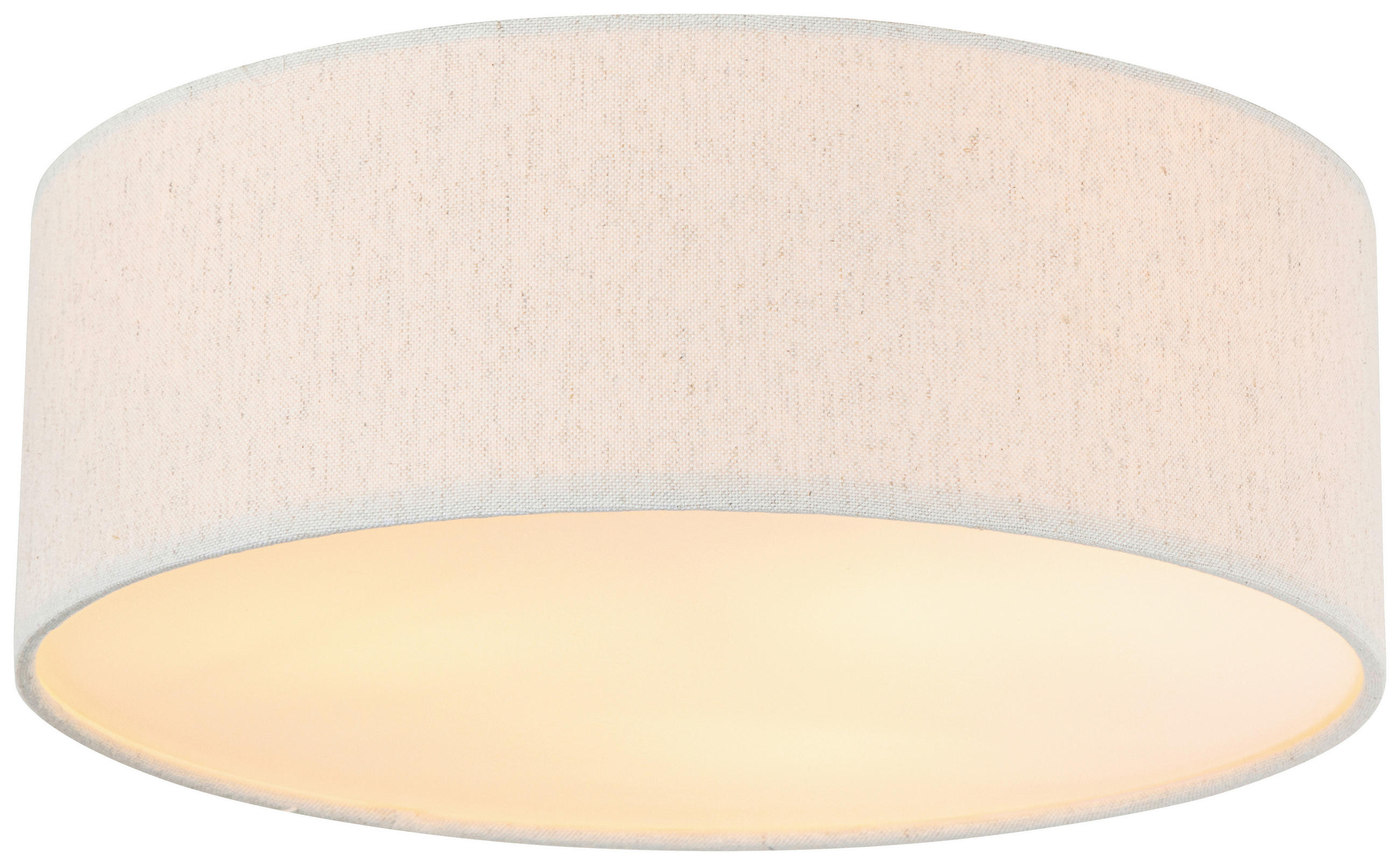 DECKENLEUCHTE 37/13 cm - Naturfarben/Weiß, Design, Kunststoff/Textil (37/13cm) - Novel
