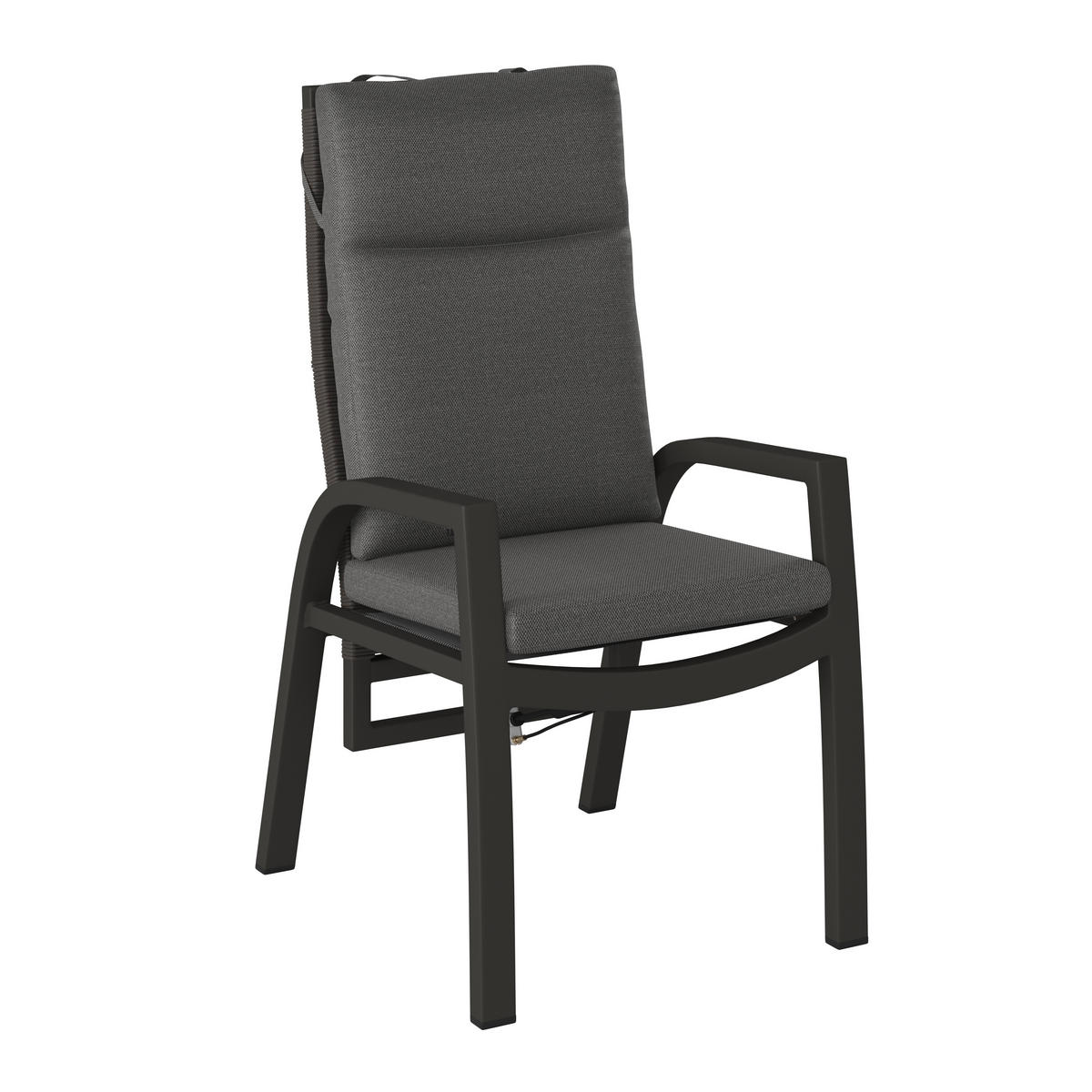 GARTENSESSEL Metall, Textil Anthrazit, Dunkelgrau  - Dunkelgrau/Anthrazit, Modern, Textil/Metall (59/110/67cm) - Amatio