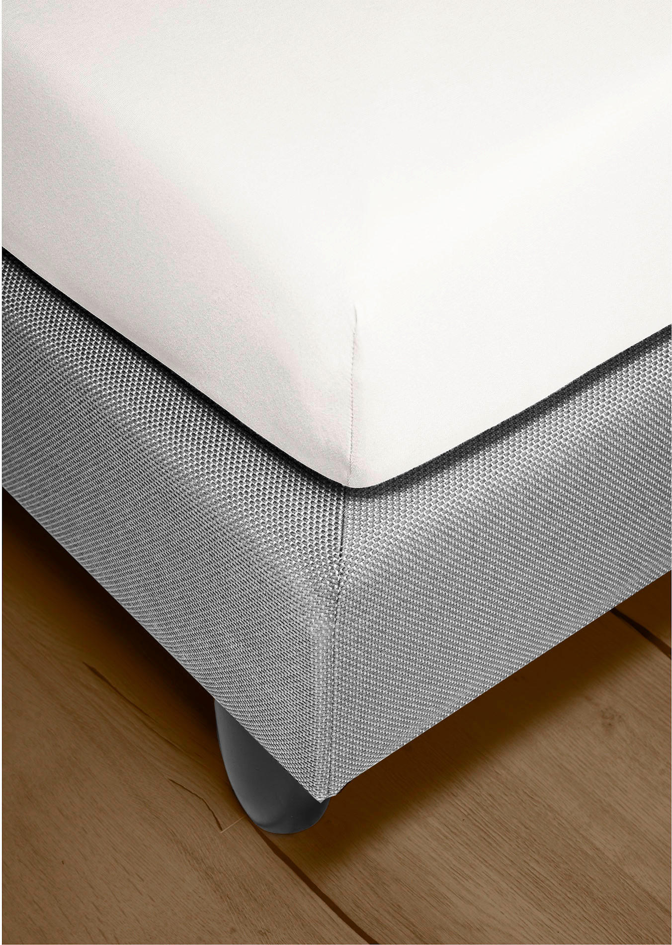 SPANNBETTTUCH Biber  - Weiß, KONVENTIONELL, Textil (100/200cm) - Bierbaum
