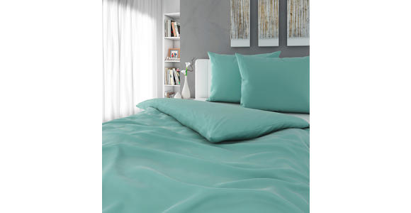 BETTWÄSCHE TANJA Satin 200/200 cm - Salbeigrün, Basics, Textil (200/200cm) - Novel