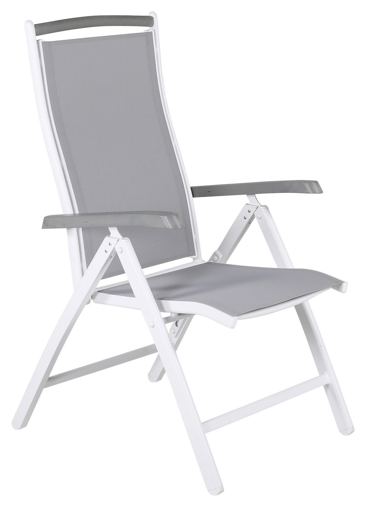 GARTENSESSEL-SET Metall Grau, Weiß  - Weiß/Grau, KONVENTIONELL, Metall (60/110/60cm) - Gardenson