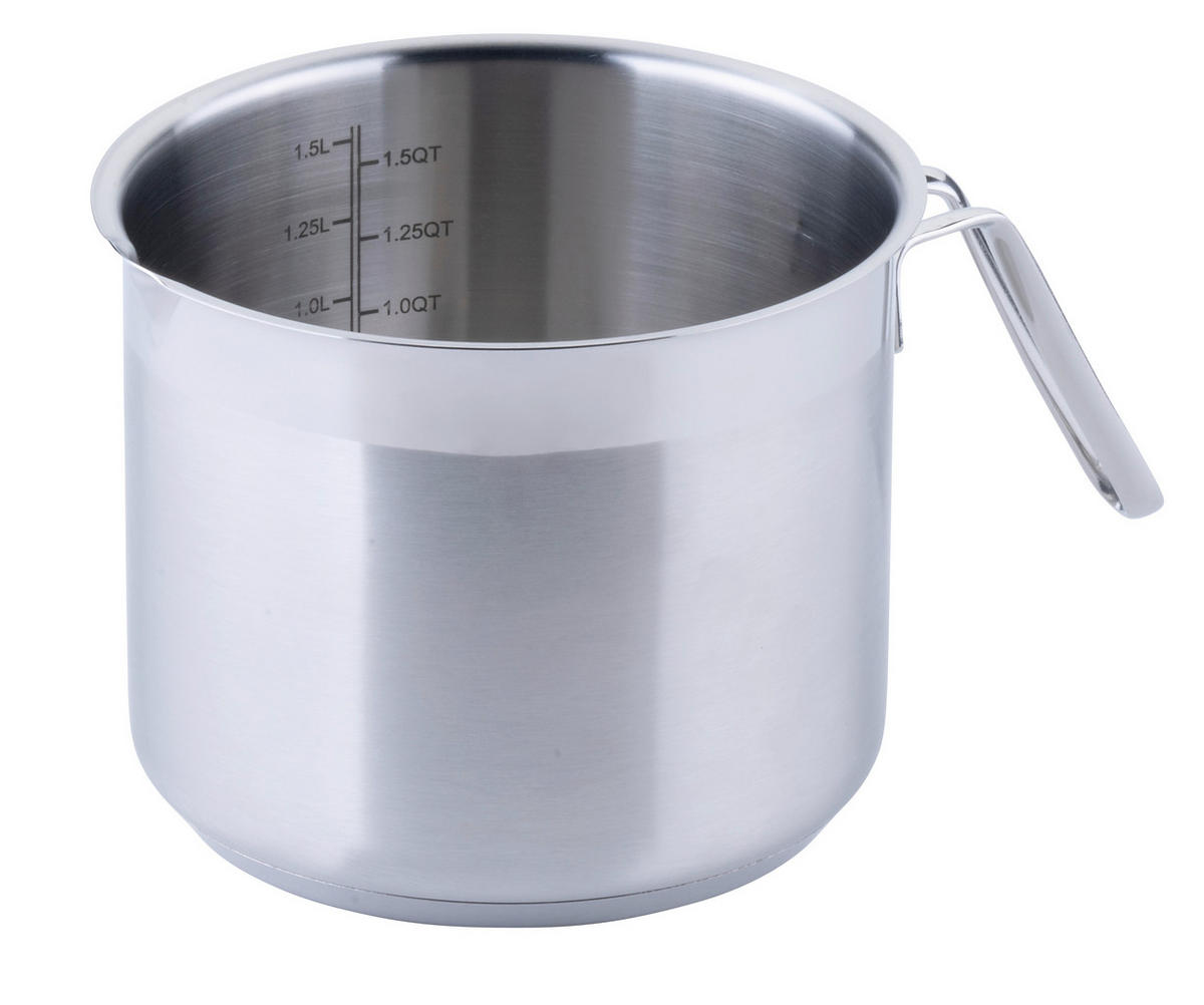 MILCHTOPF Chefkoch 1,5 L  - Silberfarben, Basics, Metall (11,5/14cm) - Chefkoch+Fackelmann