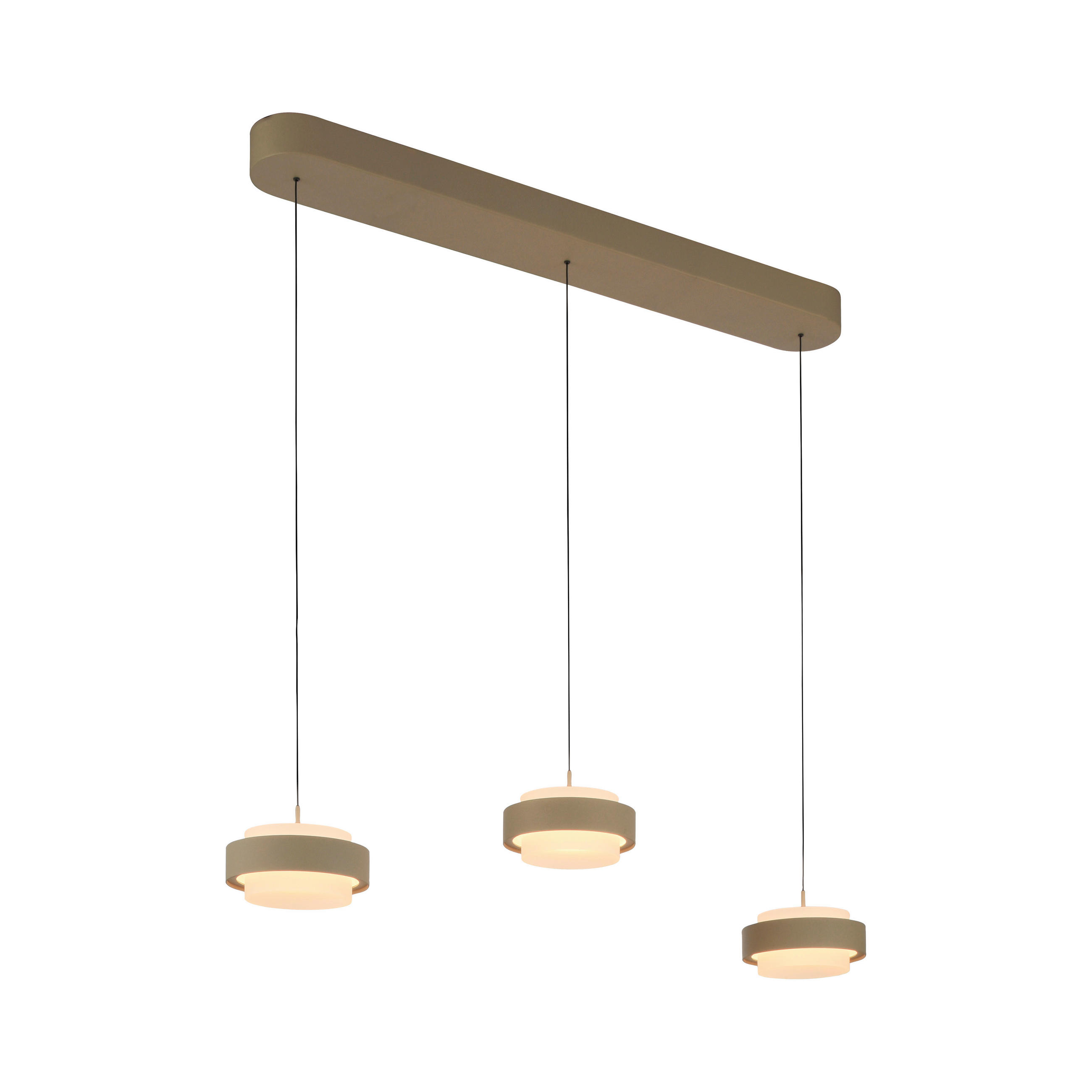 LED-PENDELLEUCHTE Elmo 96/17,5/180 cm  - Sandfarben, Design, Kunststoff/Metall (96/17,5/180cm) - Schöner Wohnen