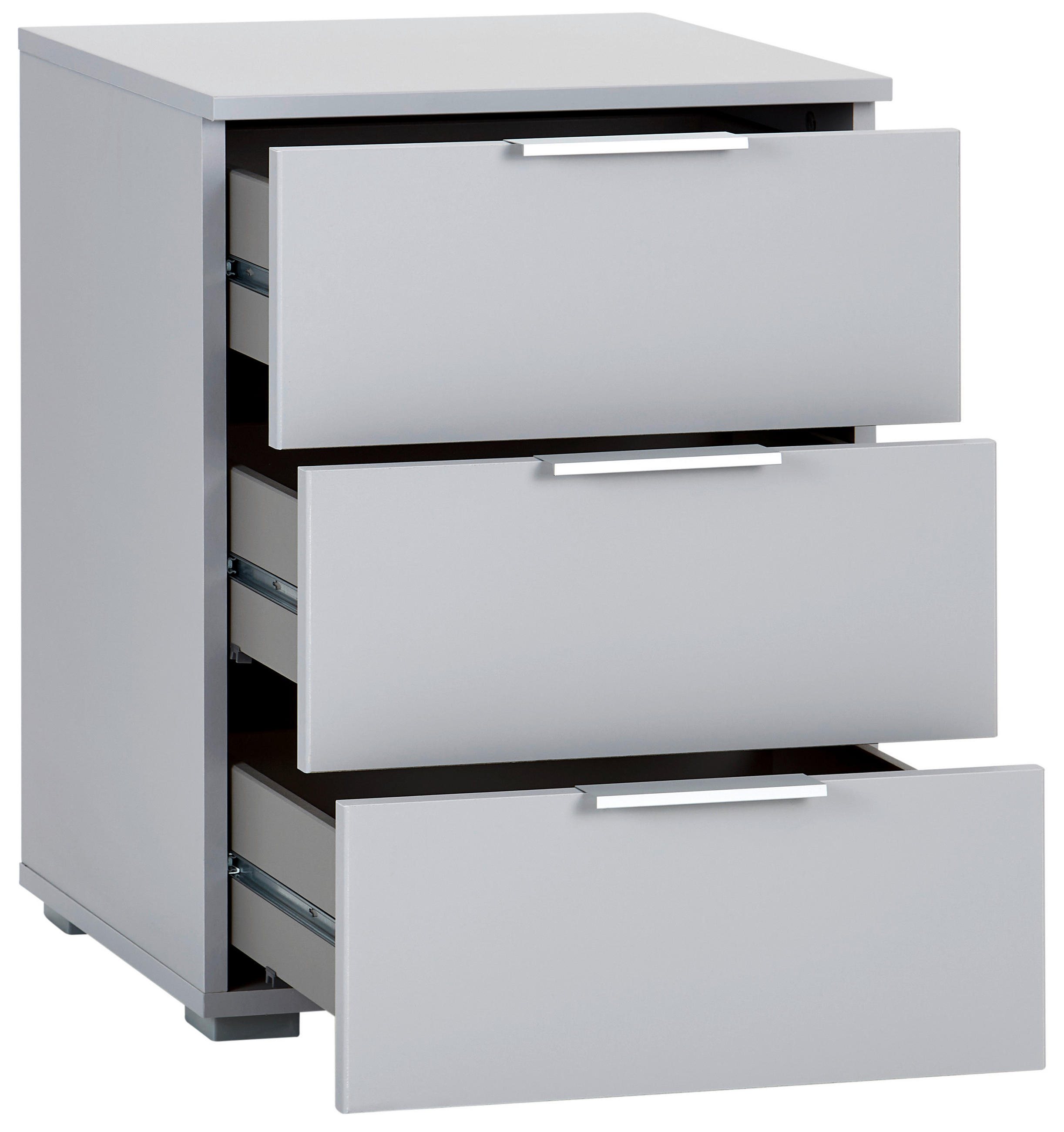 NACHTSCHRANK  - Hellgrau/Alufarben, MODERN, Holzwerkstoff (47/62/42cm) - Rauch Möbel