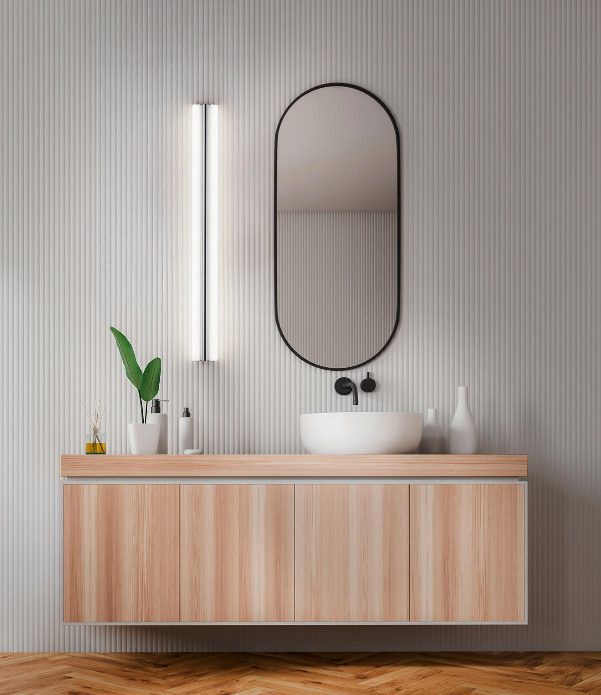 LED-WANDLEUCHTE LOOM 60/9/3 cm   - Chromfarben, KONVENTIONELL, Glas/Metall (60/9/3cm) - Helestra